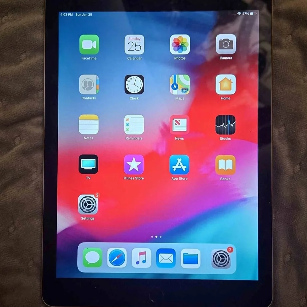Apple Tablet with Black and Silver Design